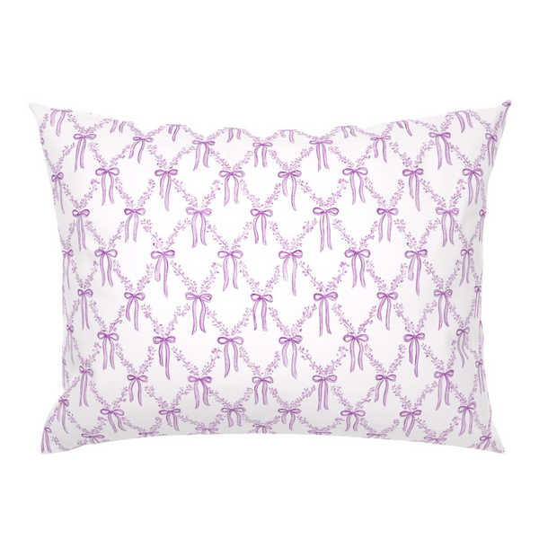 Pillow Sham in Bowreath - Bow Garland in a Delicate English Manor Storybook Mood XX