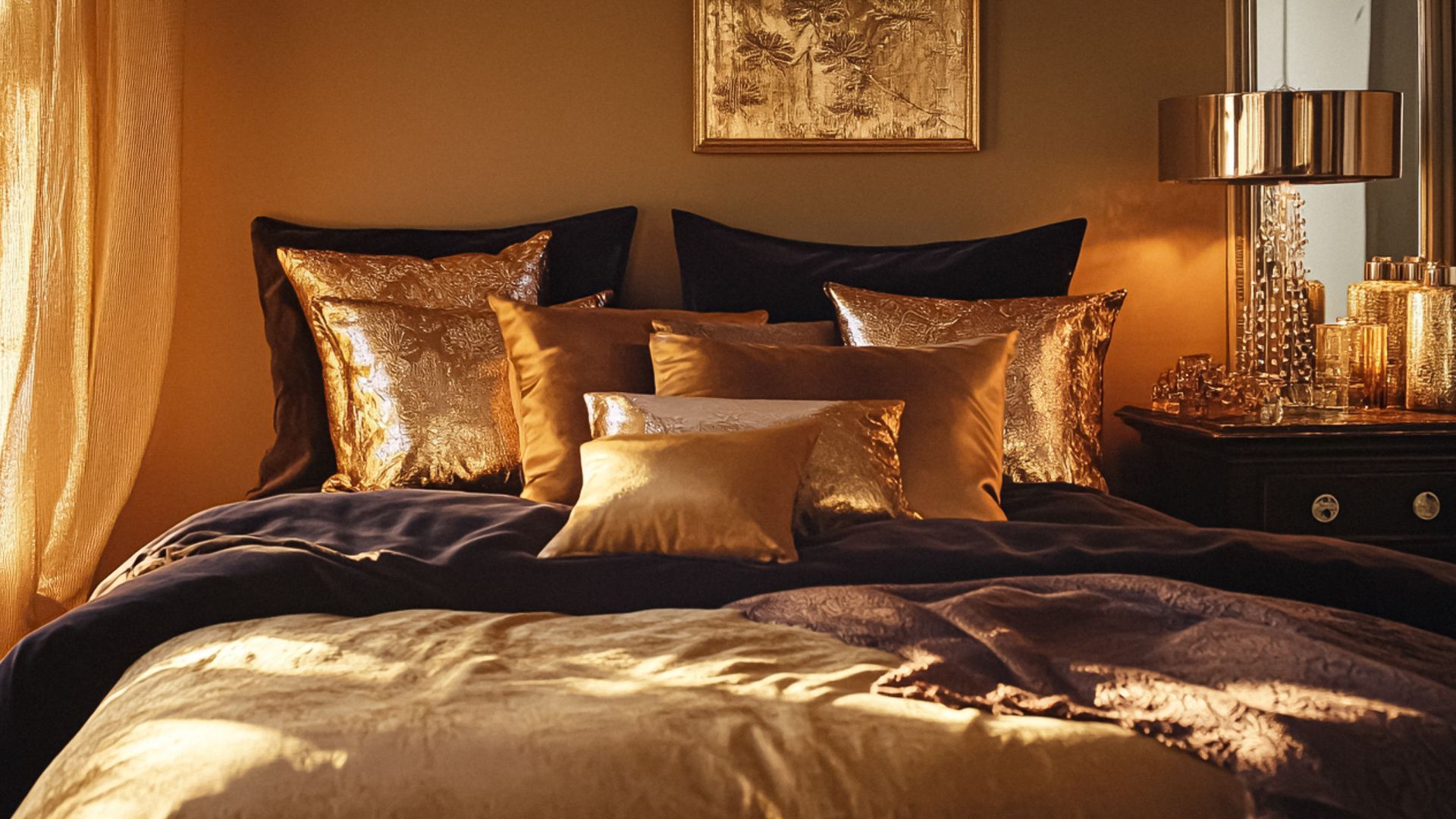 How To Style a Golden Bedroom
