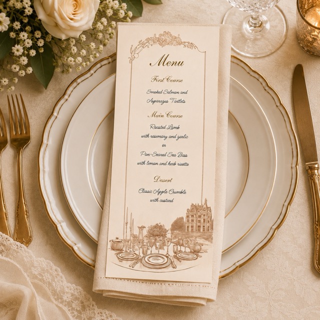 Custom Menu Celebration at the Manor Suite