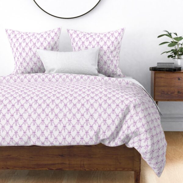 Duvet Cover in Bowlette - Bow Garland in a Delicate English Manor Storybook Mood XX