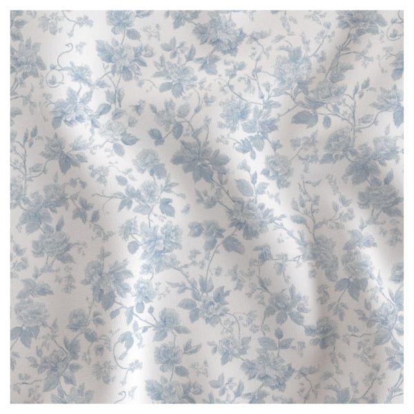 Fabric in Wendlington - Rose Tangle In Cottage Soft Blue Quintessential Home