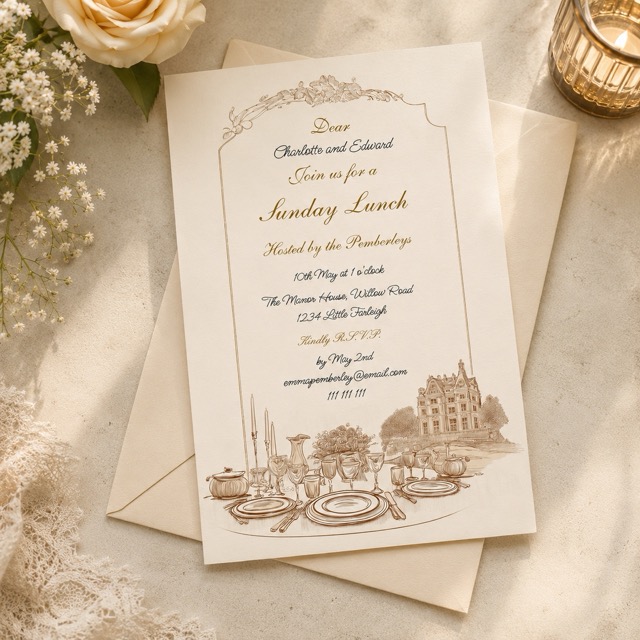 Personalised Invitation Celebration at the Manor Suite