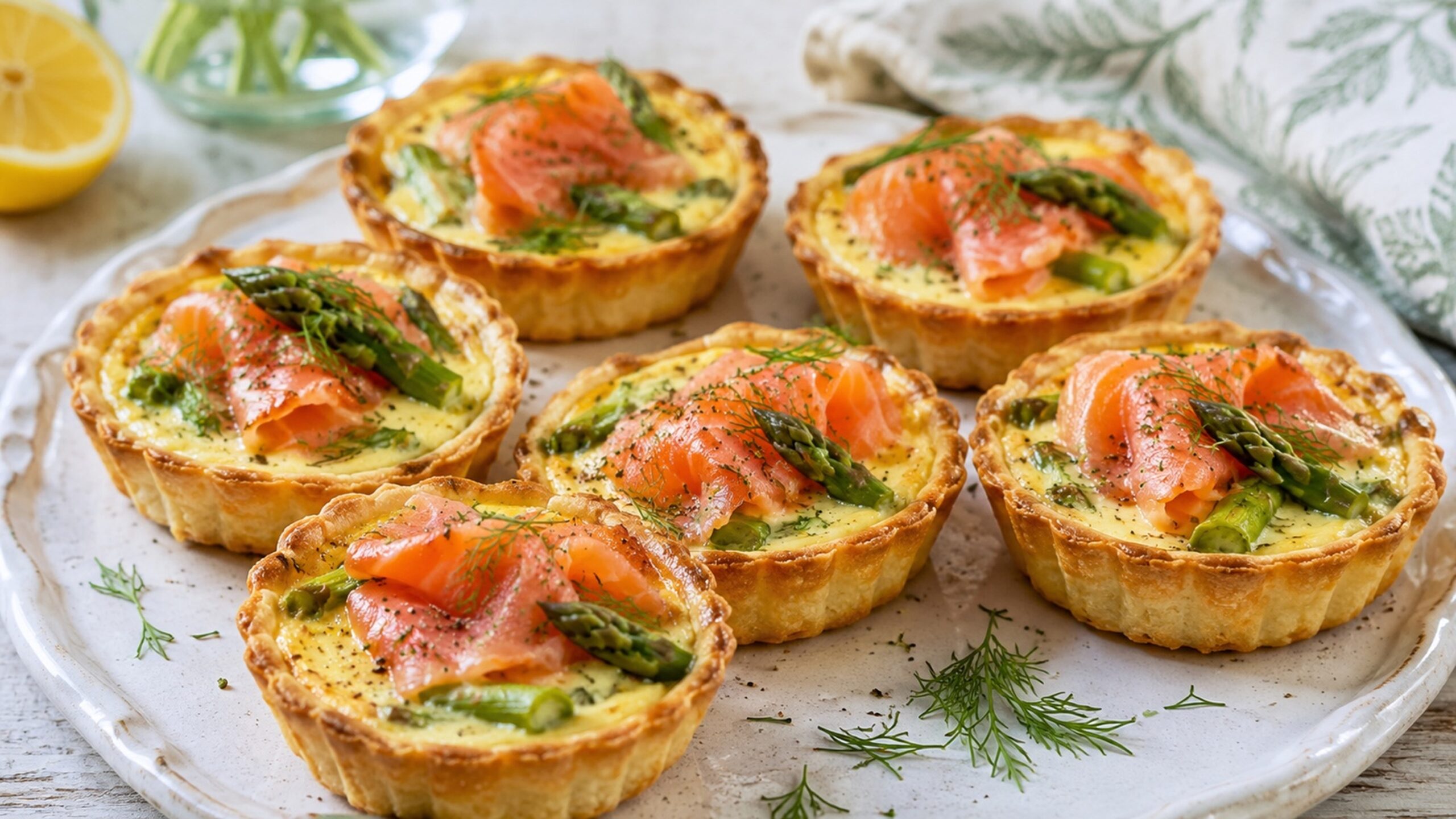 Smoked Salmon and Asparagus Tartlets
