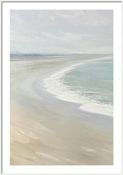 Abstract coastal oil painting showing ocean waves Quintessential Home
