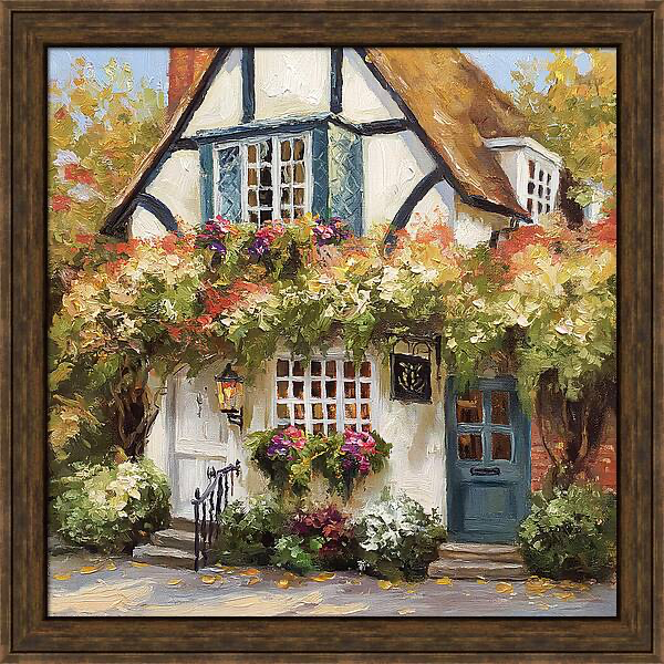 Charming English cottage, traditional home blooming Quintessential Home