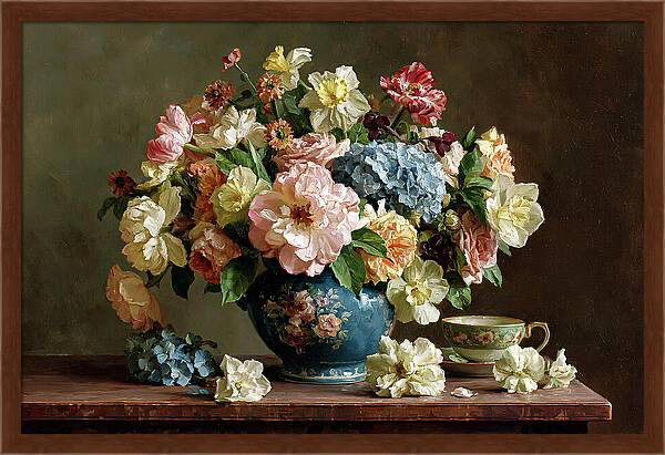 Still life oil painting with vibrant spring flowers Quintessential Home