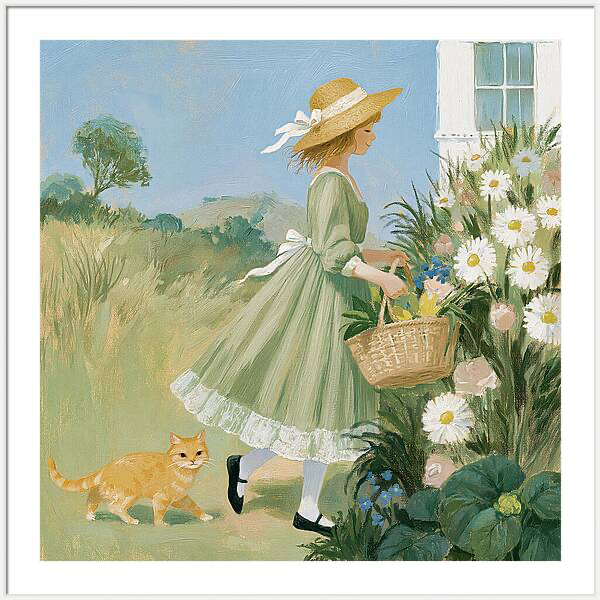 Young woman collecting fresh flowers in a garden Quintessential Home
